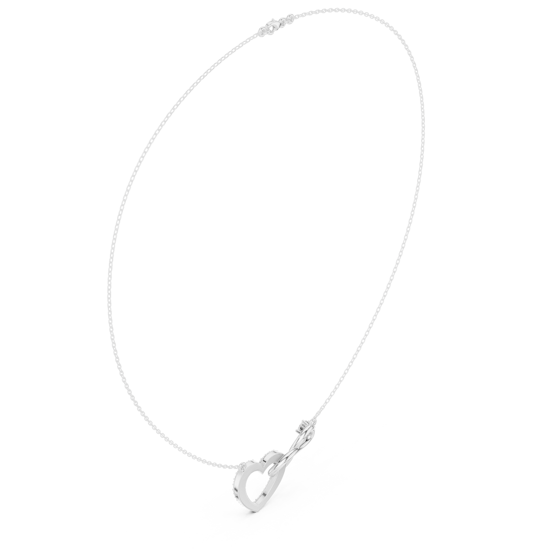Infinity Heart Pendant Necklace — 0.88ct