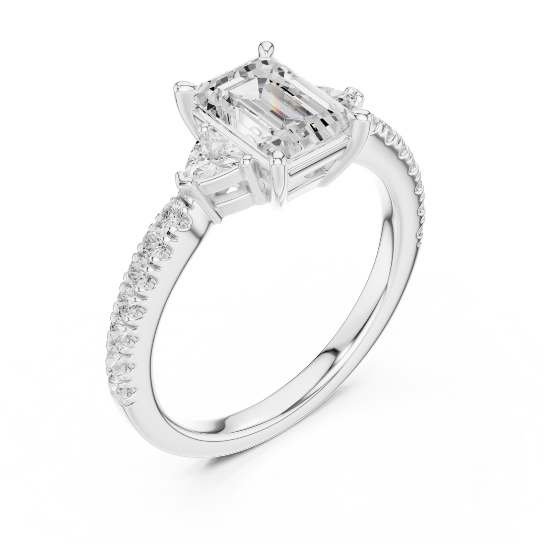 Vivian Emerald Cut Diamond Ring