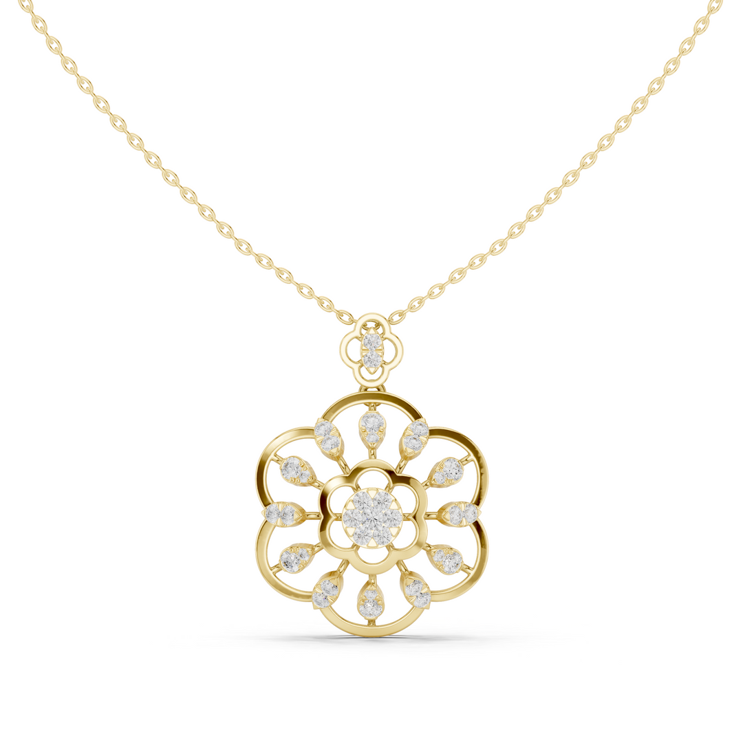 Floral Wheel Pendant — 0.84ct
