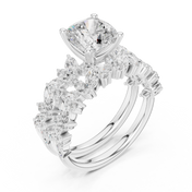 Baroque 1.73ct Cushion Cut Diamond Ring