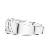 Graduated Diagonal Mens Ring — 0.14ct