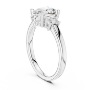 Marquette Oval Three-Stone Diamond Ring