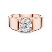 Classic Solitaire Mens Ring — 0.95ct