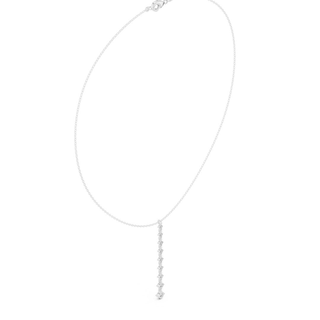 Graduated Solitaire Drop Necklace — 0.63ct