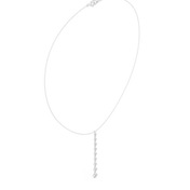 Graduated Solitaire Drop Necklace — 0.63ct