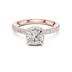 Load image into Gallery viewer, Celeste 1.50ct Cushion Diamond Halo Engagement Ring
