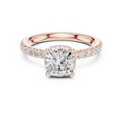 Celeste 1.50ct Cushion Diamond Halo Engagement Ring