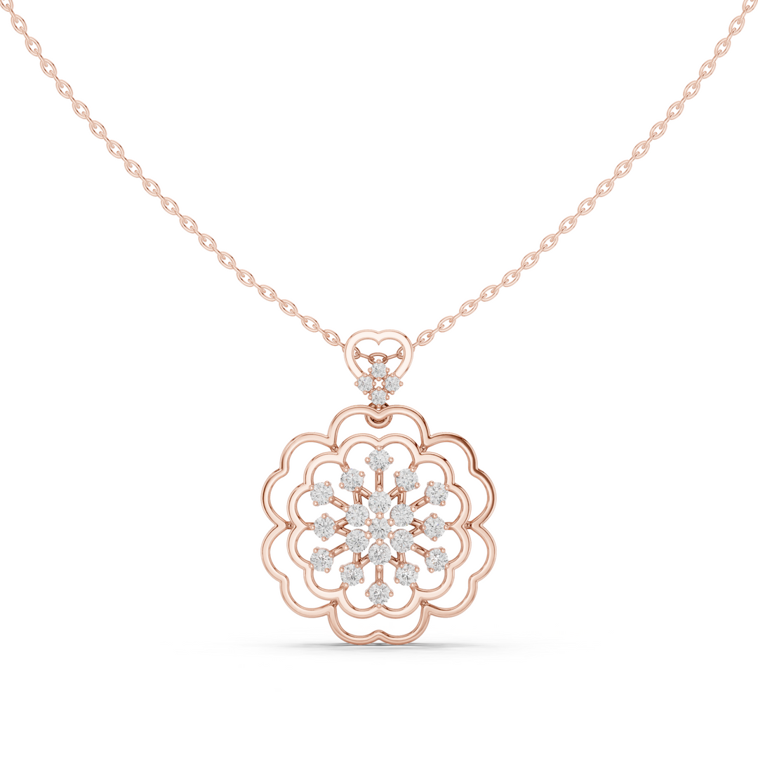 Floral Mandala Pendant — 0.71ct