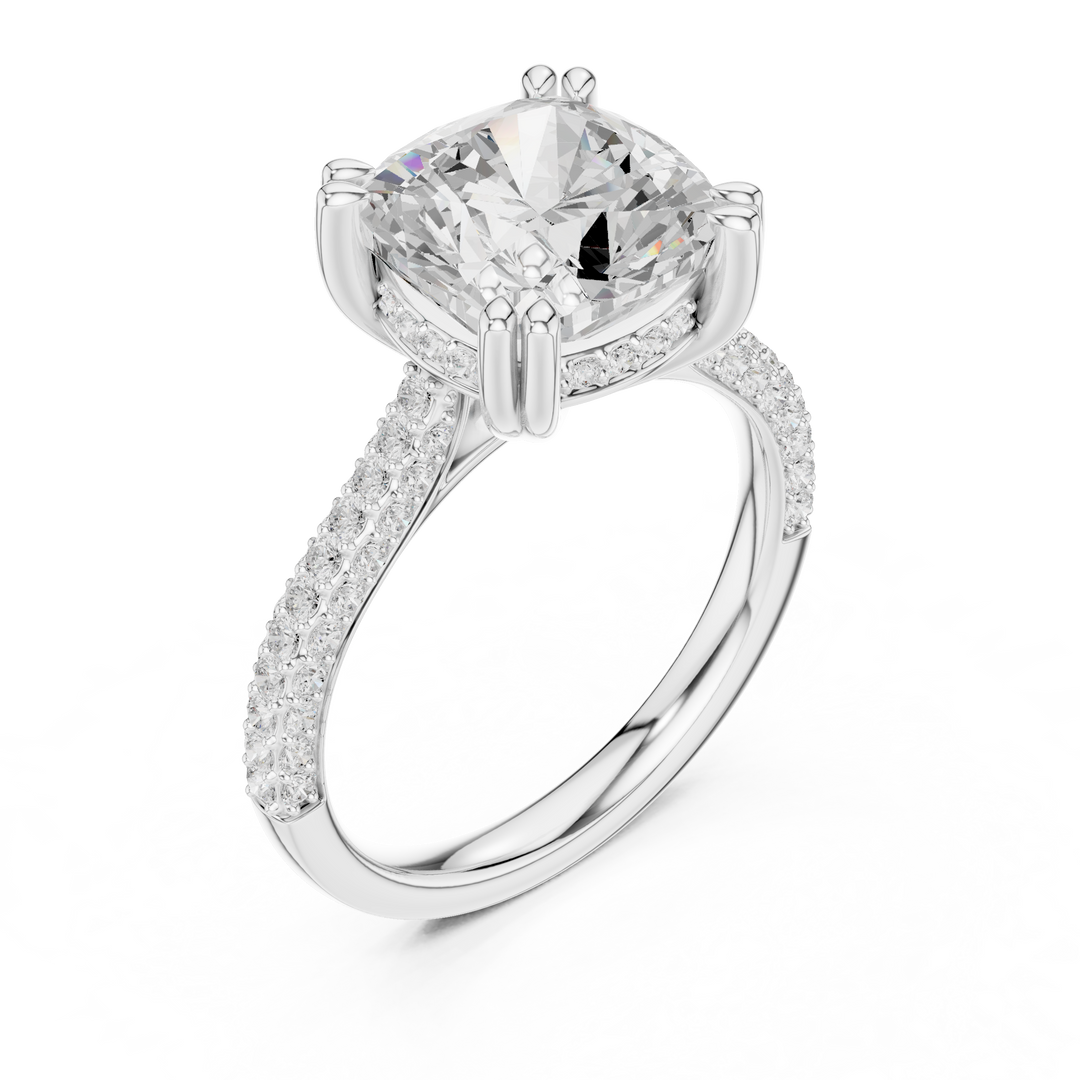 Summit 3.68ct Cushion Cut Diamond Ring