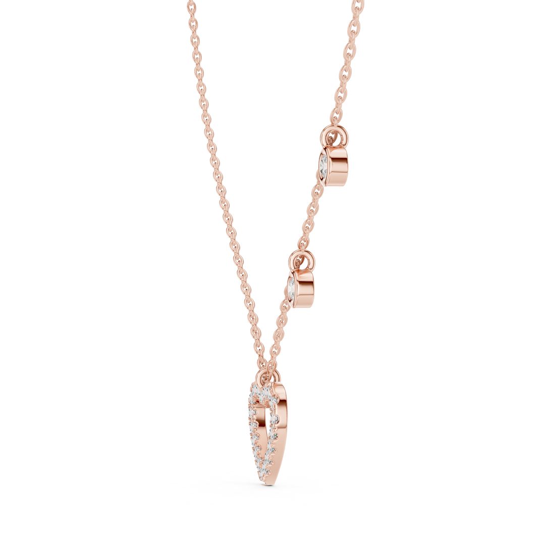 Double Heart Necklace — 0.48ct