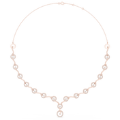Circular Link Station Necklace — 1.47ct