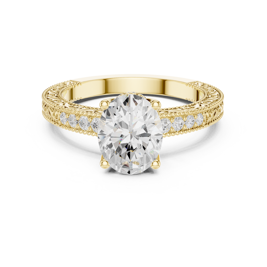 Horizon 2.00ct Oval Diamond Three-Stone Ring