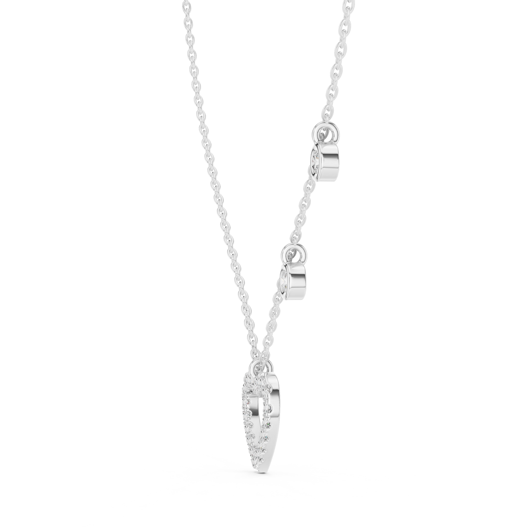 Double Heart Necklace — 0.48ct