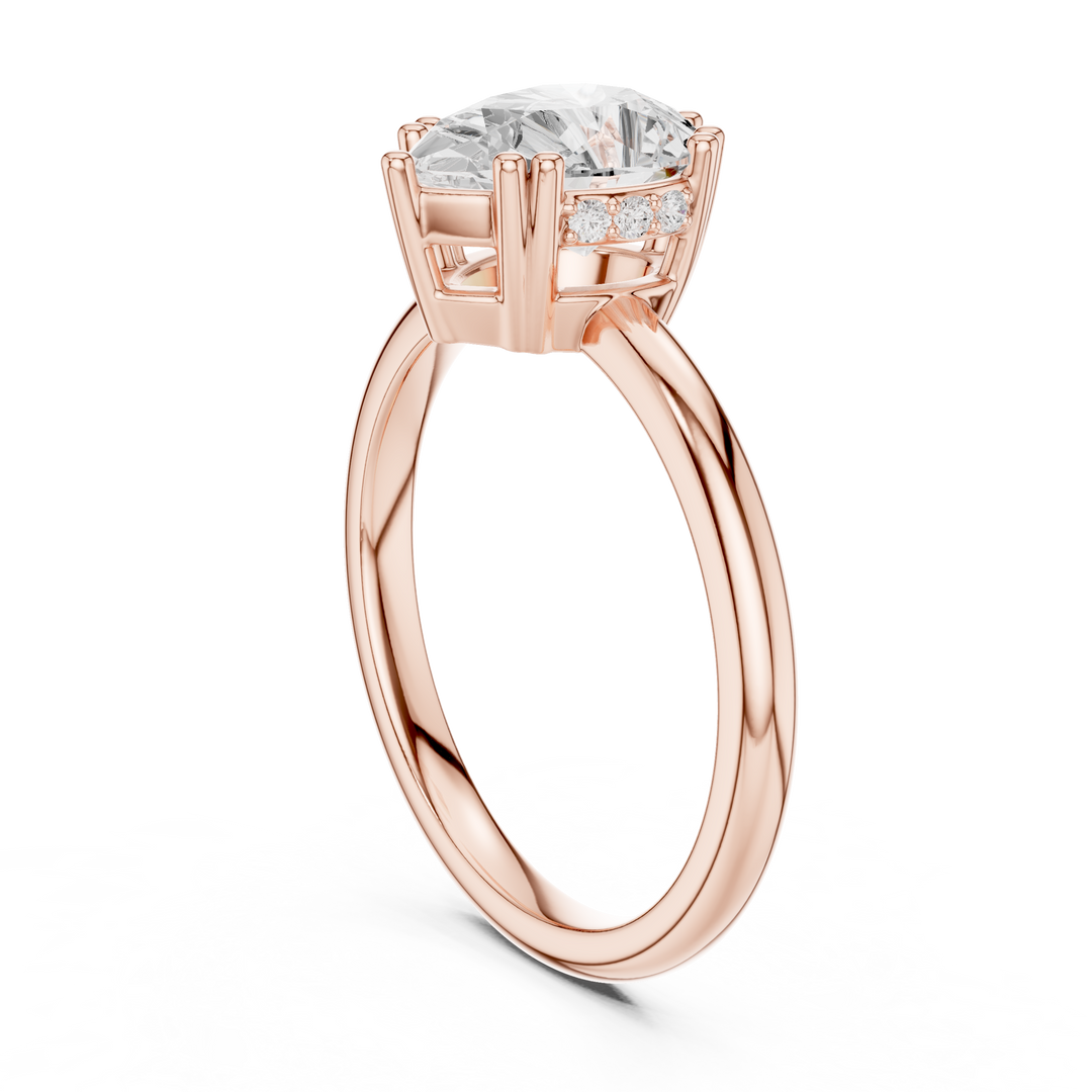 Petal Pear Shape Diamond Accent Ring