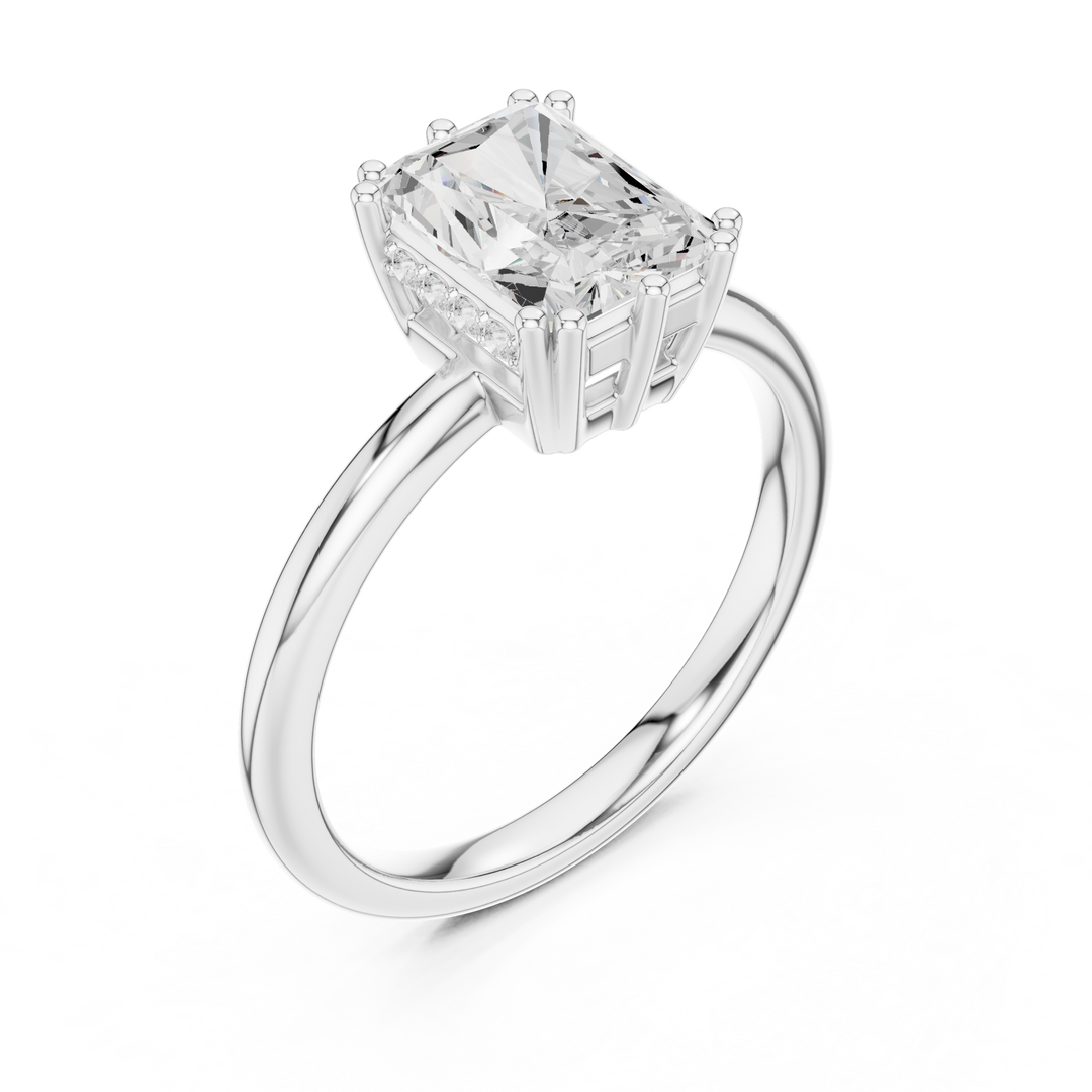 Prisme Radiant Cut Diamond Accent Ring