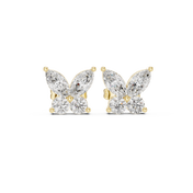 Camellia Diamond Halo Stud Earrings