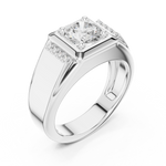 Load image into Gallery viewer, Diamond Signet Mens Ring — 1.08ct
