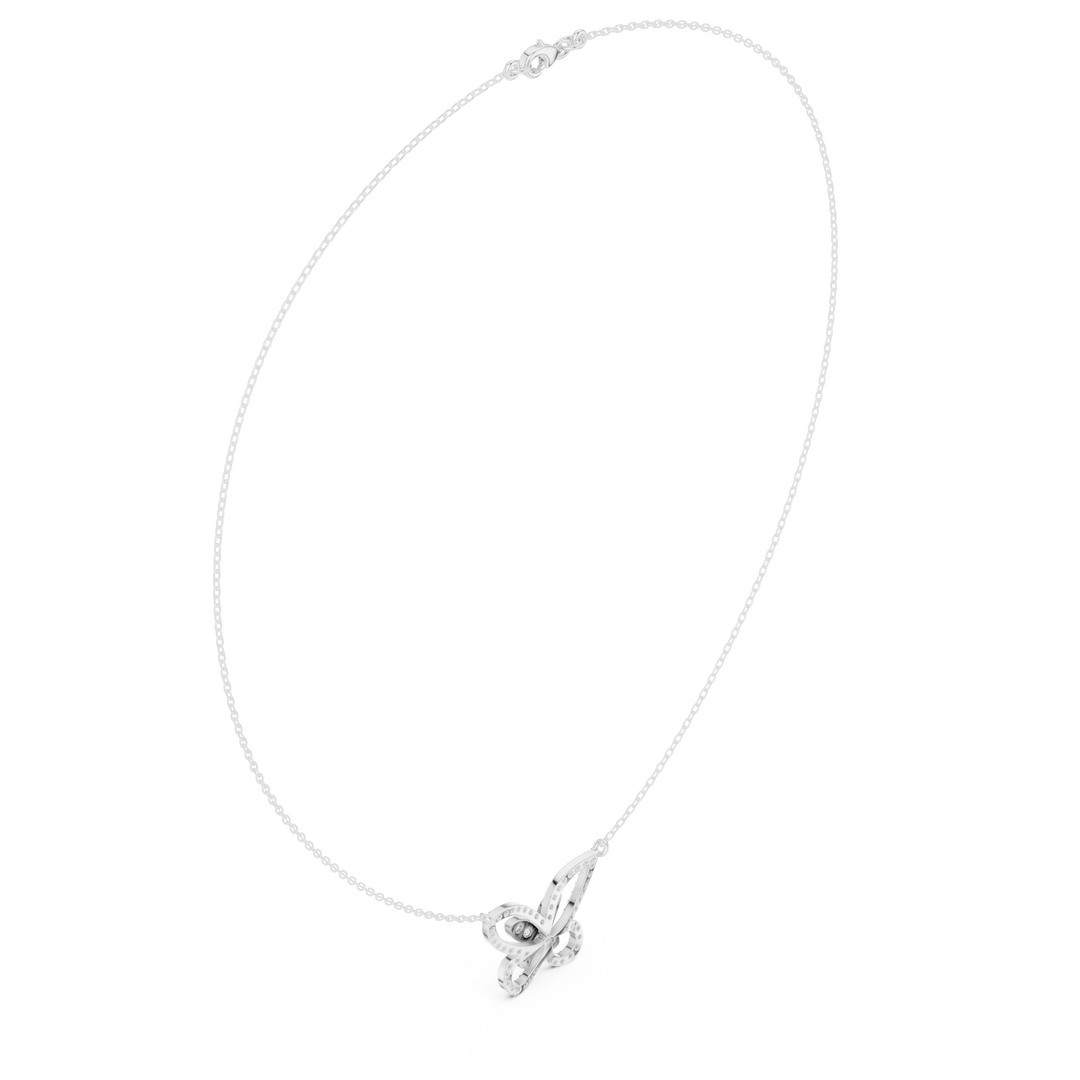 Diamond Butterfly Pendant Necklace — 0.73ct