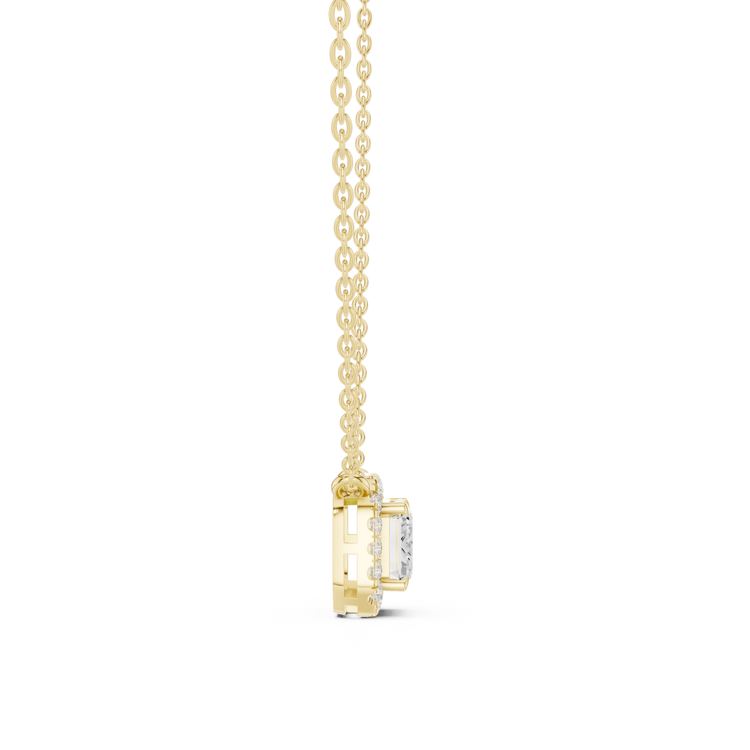 Cushion Halo Pendant — 2.24ct