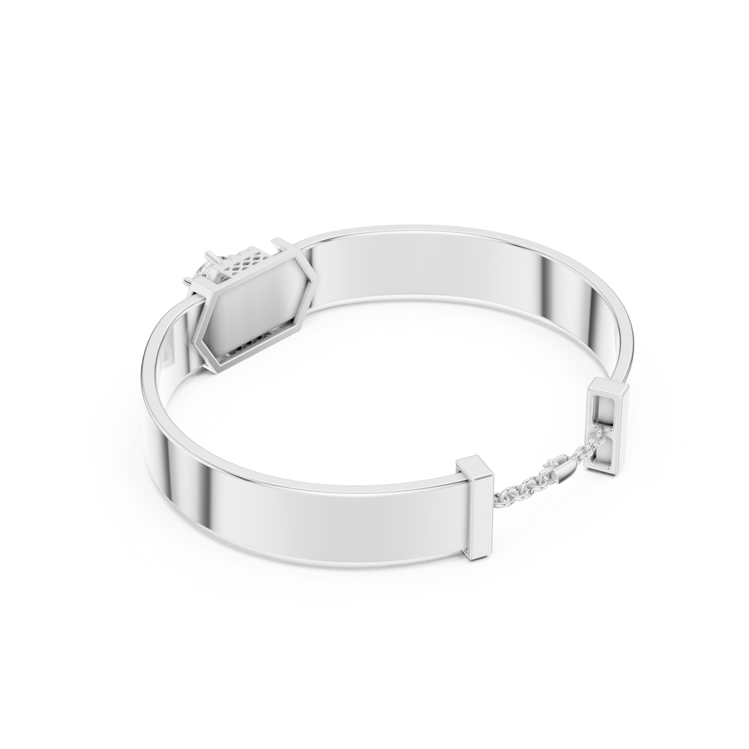 Hexagonal Halo Men's Bracelet — 1.74ct