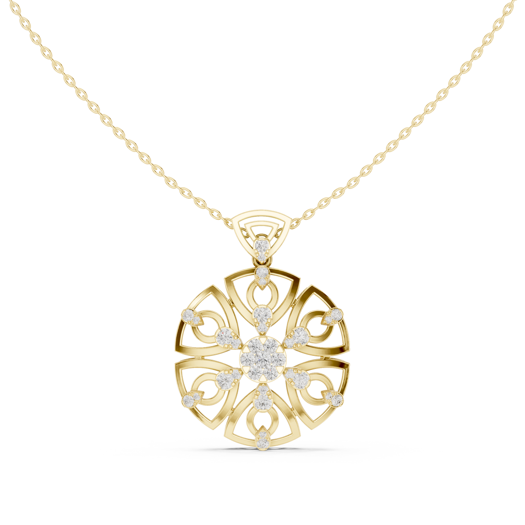 Sunburst Lattice Pendant — 0.79ct