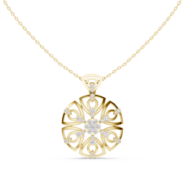 Sunburst Lattice Pendant — 0.79ct
