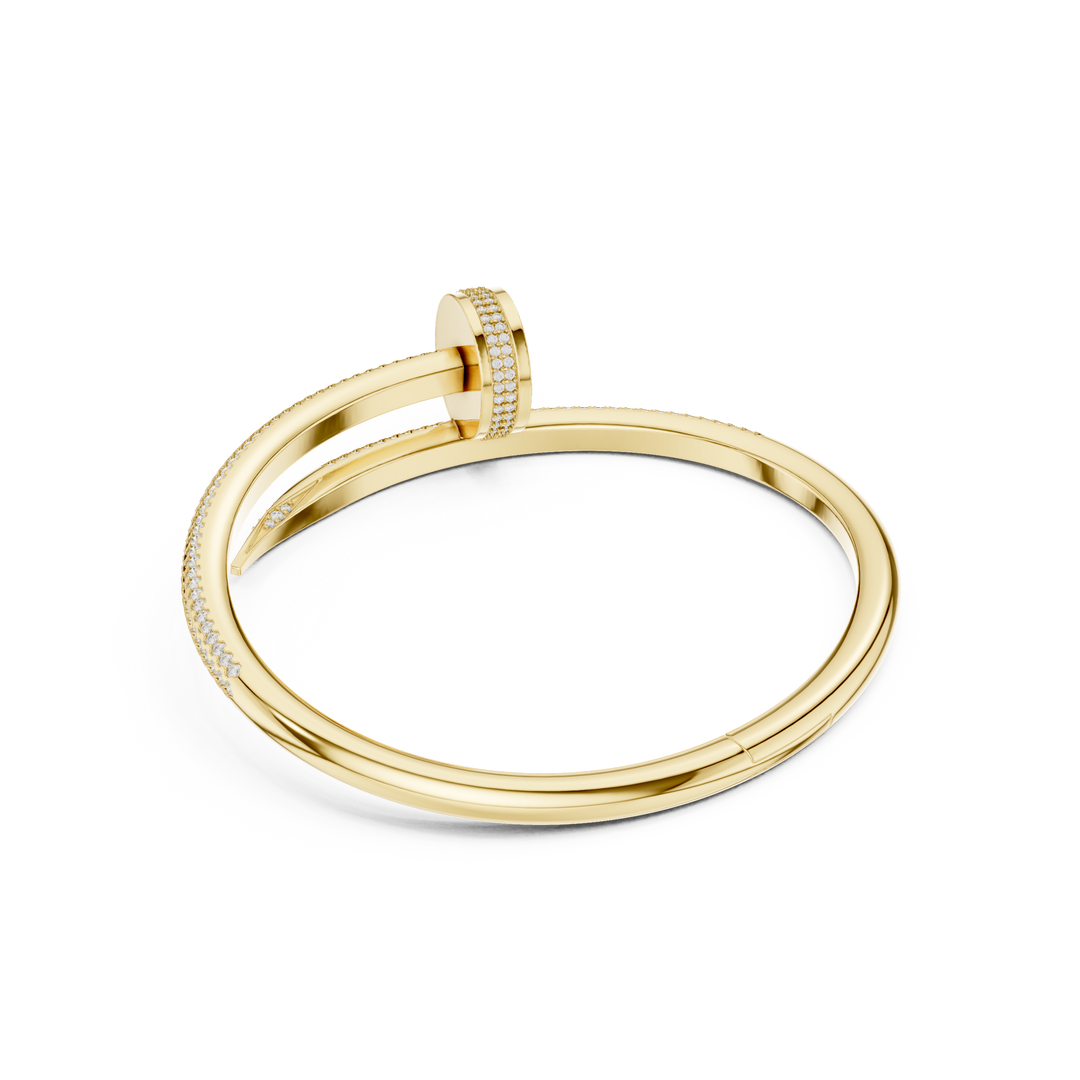 Diamond Wrap Bangle Men's Bracelet — 3.10ct