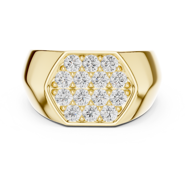 Cluster Face Mens Ring — 0.91ct