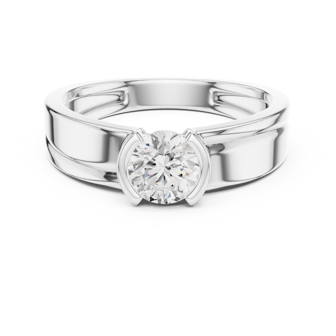 Tapered Channel Mens Ring — 0.50ct