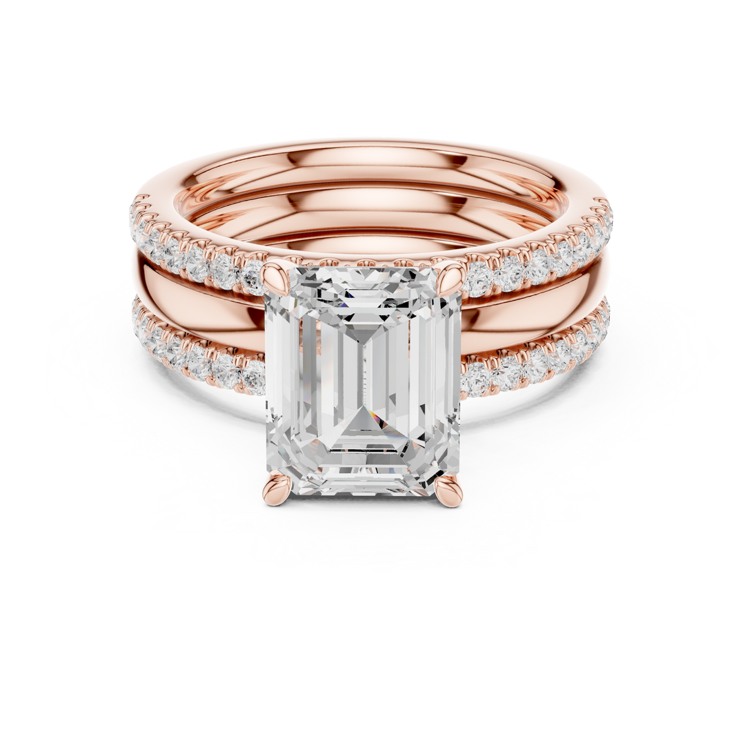Oberon 2.83ct Emerald Cut Diamond Ring