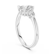Cascade Pear Three-Stone Diamond Ring