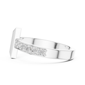 Cross Bar Mens Ring — 0.21ct
