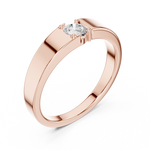 Load image into Gallery viewer, Tapered Solitaire Mens Ring — 0.30ct
