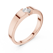 Tapered Solitaire Mens Ring — 0.30ct