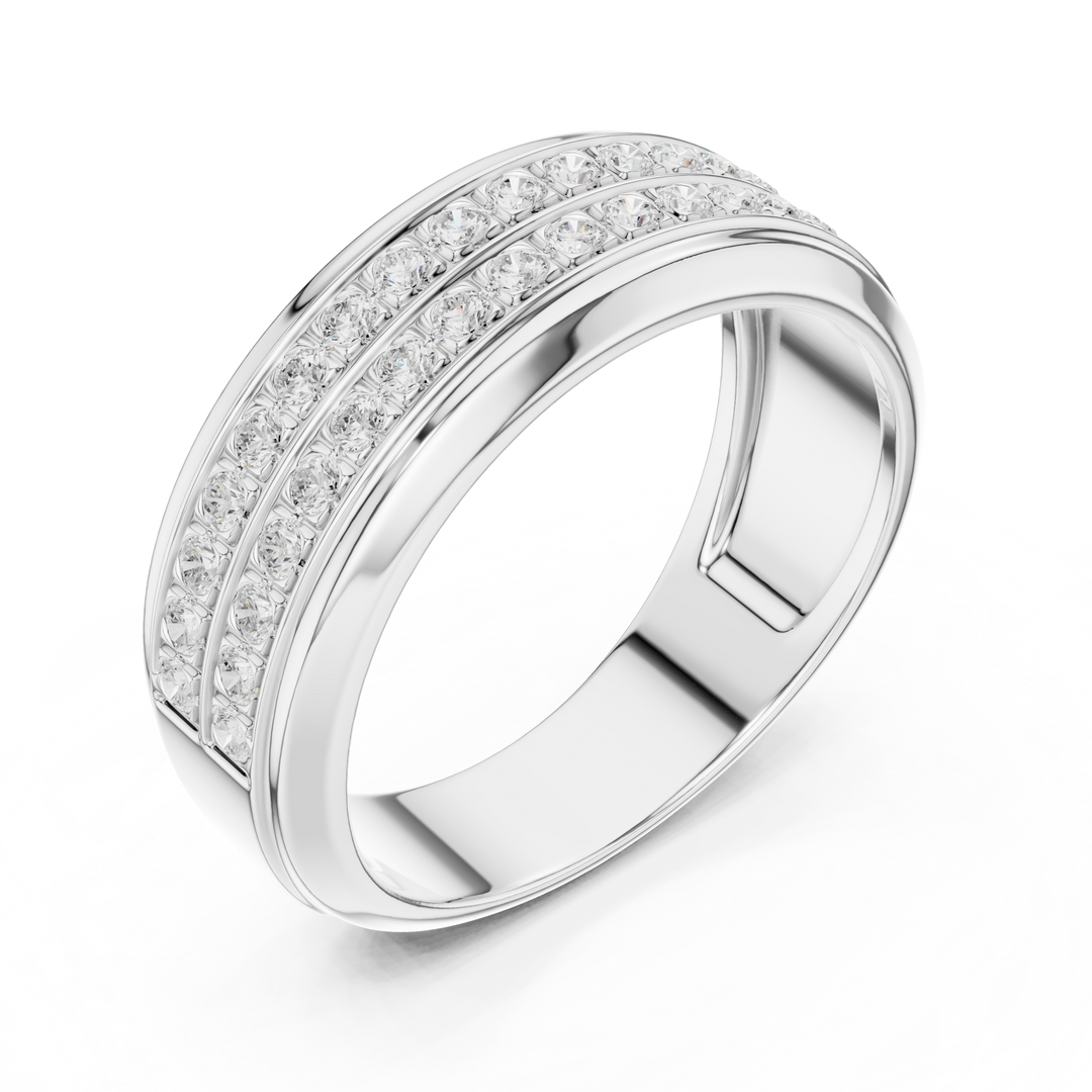 Dual Eternity Mens Ring — 0.57ct