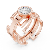 Crown Edge Mens Ring — 1.00ct
