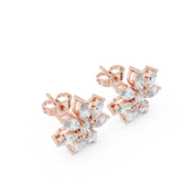 Vesper Diamond Halo Stud Earrings