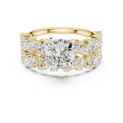 Baroque 1.73ct Cushion Cut Diamond Ring