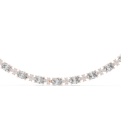 Oval Pavé Graduated Necklace — 1.28ct