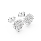Helia Diamond Halo Stud Earrings