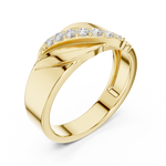 Load image into Gallery viewer, Graduated Diagonal Mens Ring — 0.14ct
