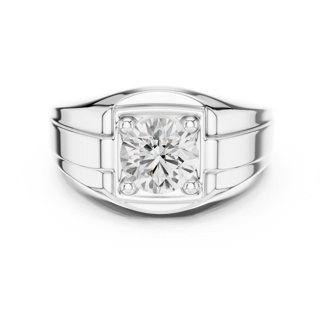 Classic Signet Mens Ring — 1.10ct