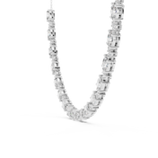 Oval Pavé Graduated Necklace — 1.28ct