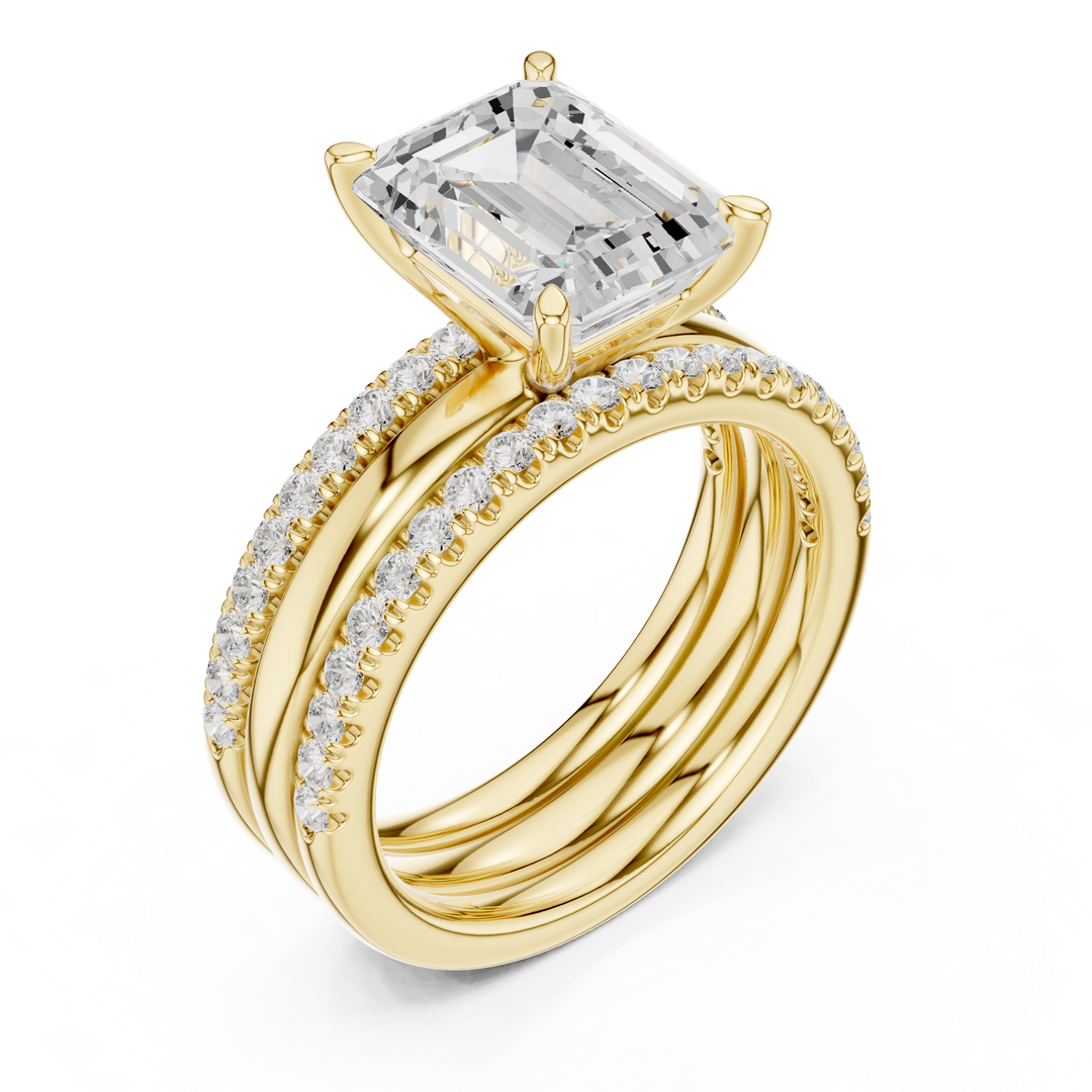 Oberon 2.83ct Emerald Cut Diamond Ring