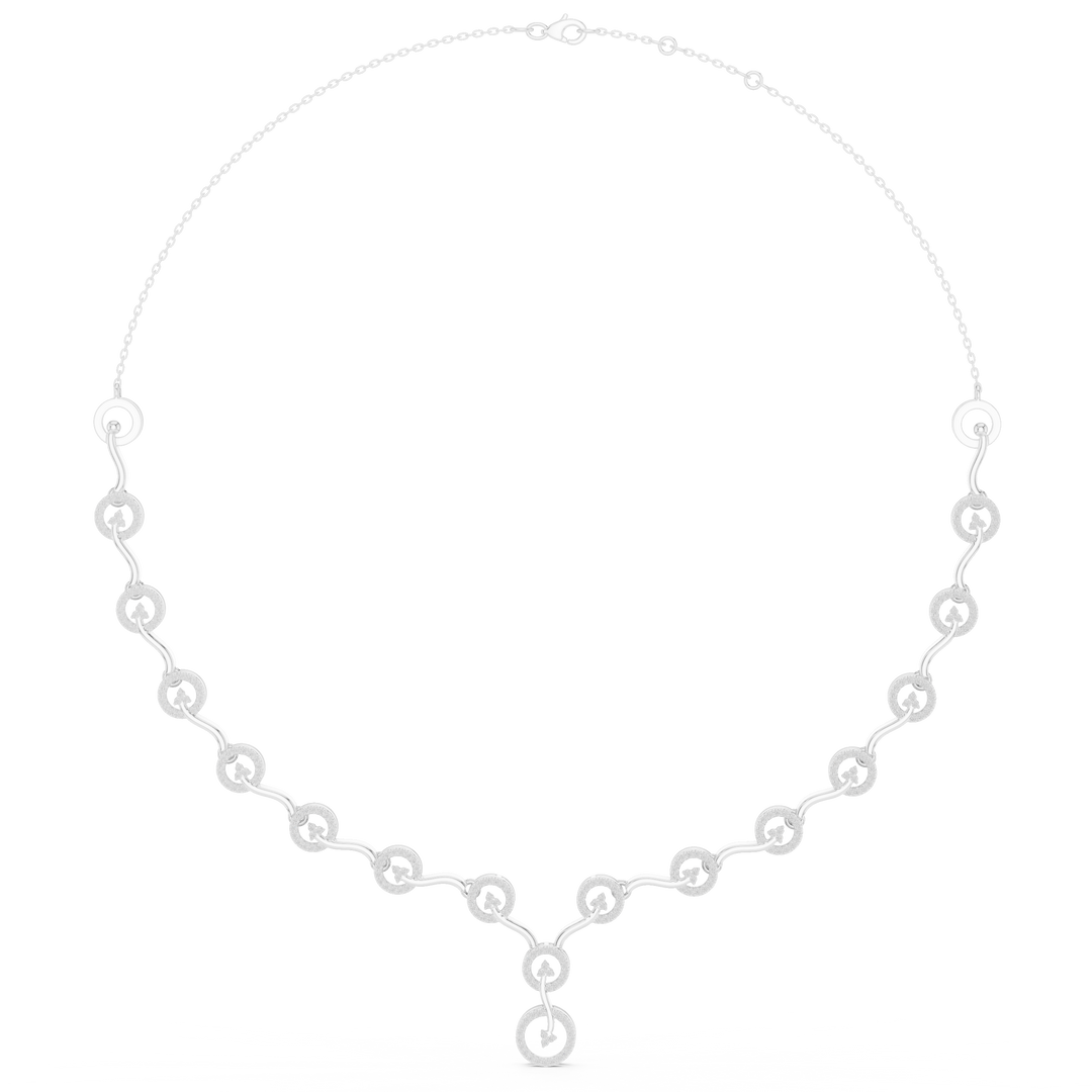 Circular Link Station Necklace — 1.47ct