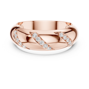 Curved Pavé Mens Ring — 0.13ct