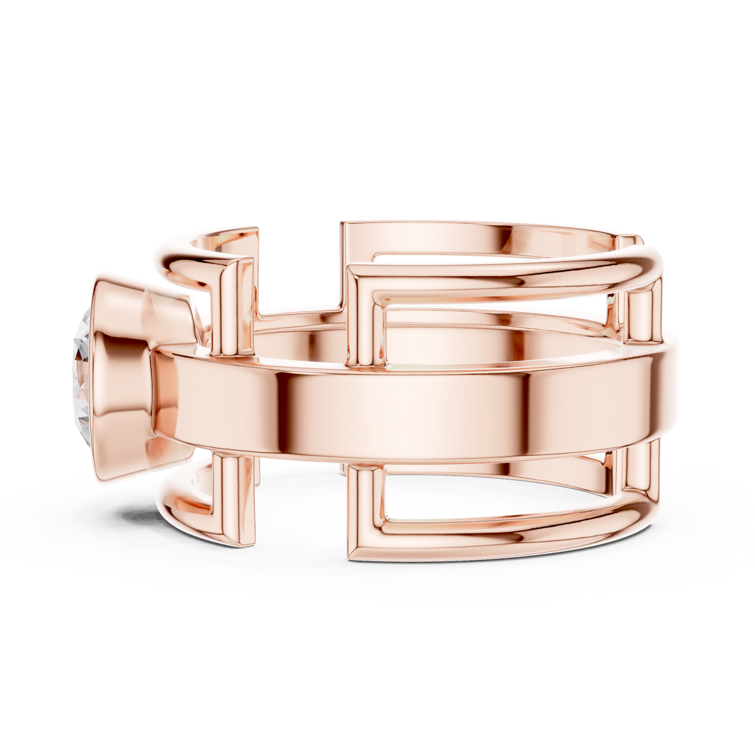 Crown Edge Mens Ring — 1.00ct