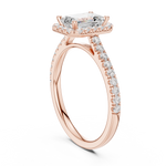 Load image into Gallery viewer, Solitaire Emerald Cut Diamond Accent Ring
