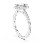 Load image into Gallery viewer, Solitaire Emerald Cut Diamond Accent Ring
