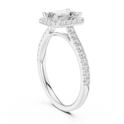 Solitaire Emerald Cut Diamond Accent Ring